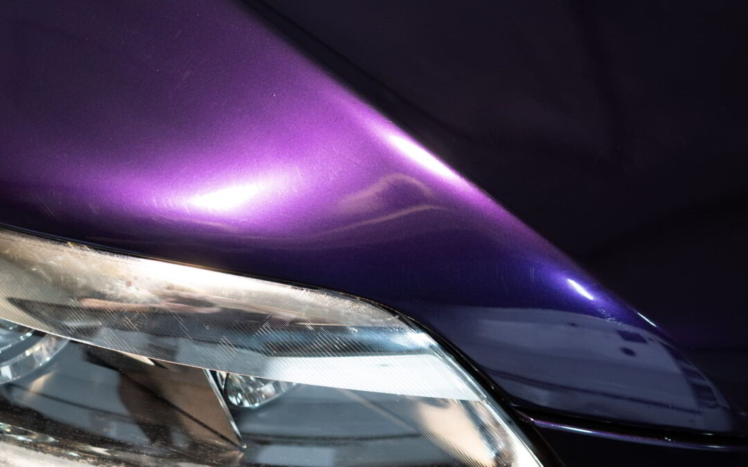 purple car head ceramic coating studio finish rosedale auckland